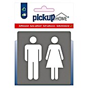 Pickup Sticker (l x b: 9 x 9 cm, Toiletten, Grijs)