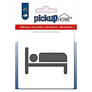 Pickup Etiqueta adhesiva (L x An: 9 x 9 cm, Dormitorio, Blanco)