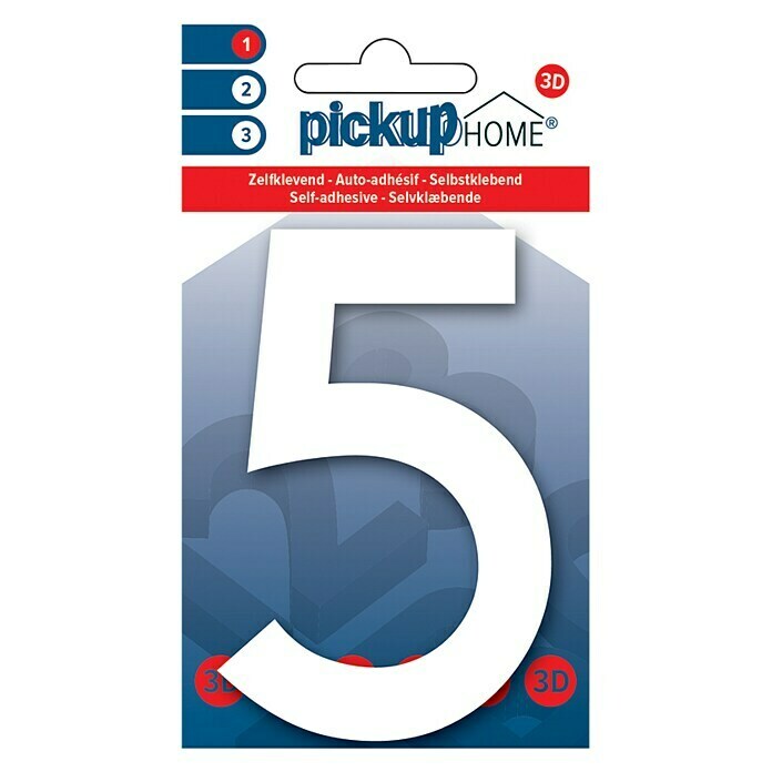 Pickup 3D Home Número (Altura: 10 cm, Plástico, Motivo: 5)