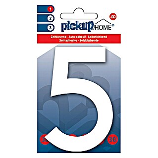 Pickup 3D Home Número (Altura: 10 cm, Plástico, Motivo: 5)