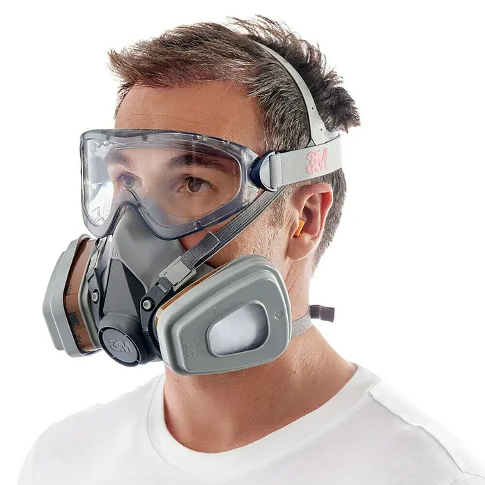 3M Set de pintor - Específico para: pintores - Mascarilla respiratoria 3M con gafas de seguridad. Diseñada para protección contra sustancias nocivas en el trabajo, garantizando un entorno más seguro.