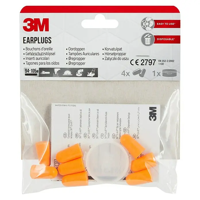 3M Set de pintor - Específico para: pintores - Paquete de tapones para los oídos 3M E-A-R, naranjas, desechables para mayor comodidad.