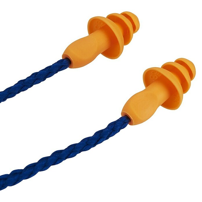 3M Tapones para los oídos con cordón (Apto para: Protección auditiva, Azul/Naranja)