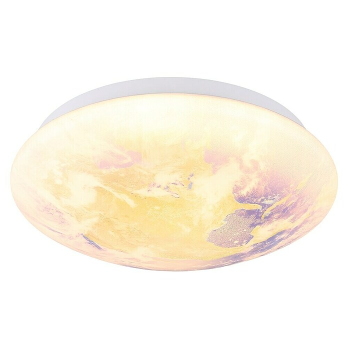 Globo Okrugla stropna LED svjetiljka  (24 W, Ø x V: 350 x 100 mm, Bijela, Prozirno bijela, Topla bijela) | BAUHAUS