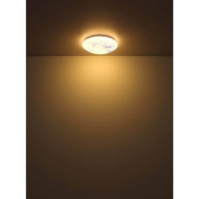 Globo Okrugla stropna LED svjetiljka  (24 W, Ø x V: 350 x 100 mm, Bijela, Prozirno bijela, Topla bijela) | BAUHAUS