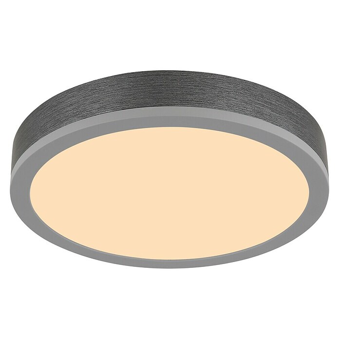 Globo LED stropna svjetiljka Doro  (Ø x V: 300 cm x 60 mm, 12 W, Srebrna, Bijela, Topla bijela, Okrugla) | BAUHAUS