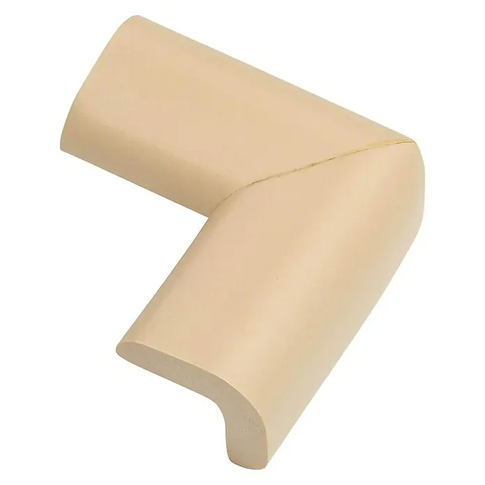 Abus Eckenschutz Jannic - 4 Stk., Beige - Eckenschutz aus Schaumstoff, beige, zur Kindersicherung an Möbeln. Schützt Babys und Kleinkinder vor Verletzungen durch harte Kanten.