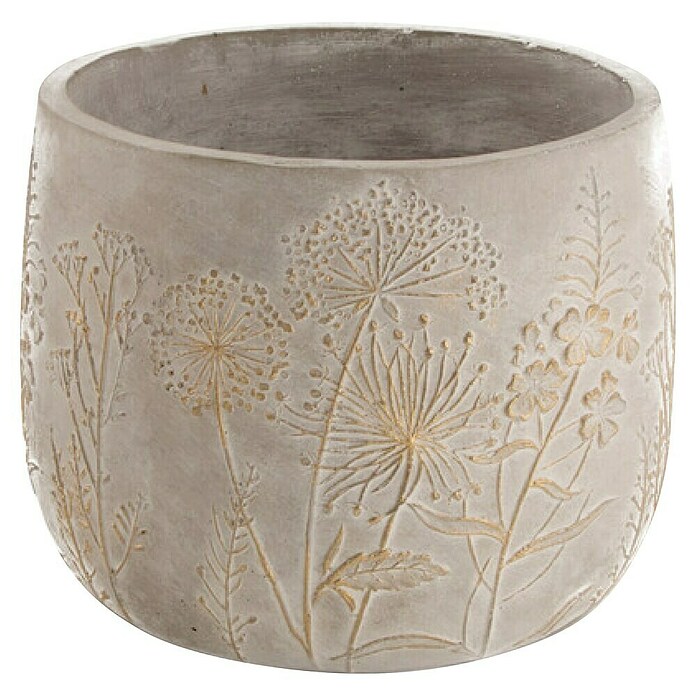 Maceta para planta Colibrí (Dimensiones externas (Ø x Al): 14,5 x 18,5 cm, Hormigón, Gris) | BAUHAUS