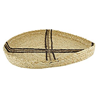 Bandeja decorativa Fibras (Ø x Al: 38 x 4 cm, Marrón/Negro, Alga marina, 1 pzs.)