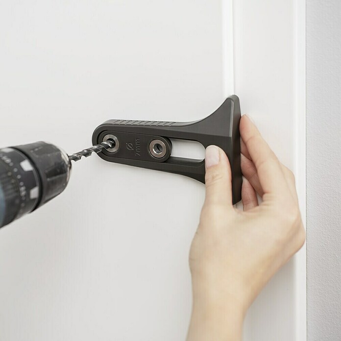 Bohrschablone für Türgriff-Montage (Gesamtstückzahl: 1 Stk., Durchmesser: 7 mm, Passend für: Smart2Lock Türgriffe der Marke Diamond Doors) | BAUHAUS