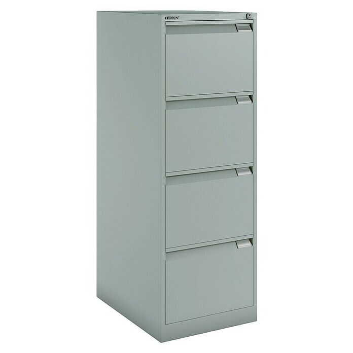 Bisley Premium Archivador BS (L x An x Al: 62 x 47 x 132,1 cm, Número de cajones: 4 ud., Gris, Completamente montado) | BAUHAUS