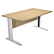 ArtExport Presto Mesa de escritorio (L x An x Al: 80 x 140 x 74 cm, Roble, Pata de metal gris) | BAUHAUS
