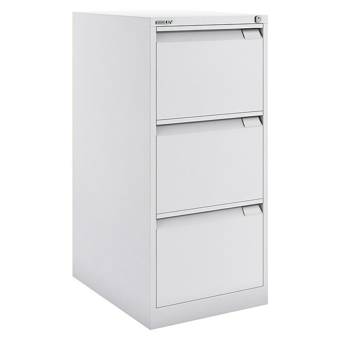 Bisley Premium Archivador BS (L x An x Al: 62 x 47 x 101 cm, Número de cajones: 3 ud., Blanco, Completamente montado) | BAUHAUS