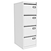 Bisley Archivador PSF (L x An x Al: 62 x 47 x 132 cm, Número de cajones: 4 ud., Blanco, Completamente montado) | BAUHAUS