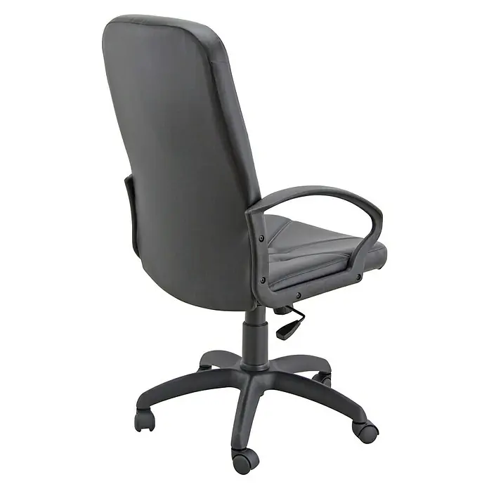 Unisit Silla de oficina Dante - Reposabrazos, Color del armazón: Negro, Polipiel - La silla ergonómica de oficina en gris ofrece comodidad y soporte para largas jornadas laborales, ideal para cualquier oficina.