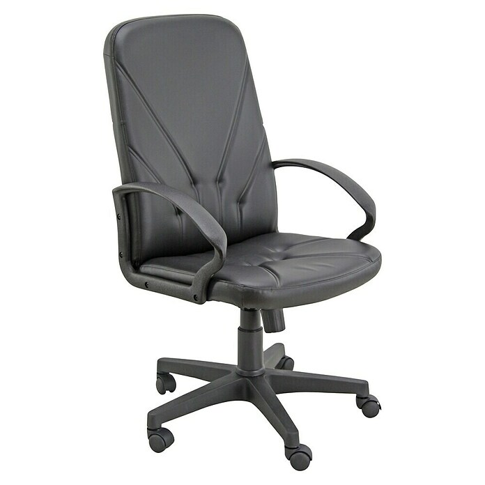 Unisit Silla de oficina Dante (Reposabrazos, Color del armazón: Negro, Polipiel) | BAUHAUS