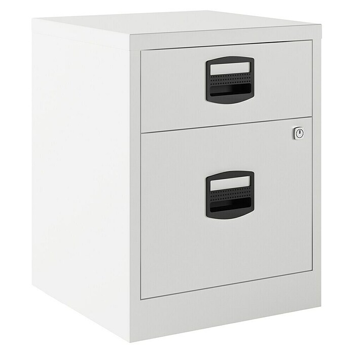 Bisley Home Cajonera con ruedas PFA (L x An x Al: 41 x 40 x 52,9 cm, Número de cajones: 2 ud., Acero, Blanco) | BAUHAUS