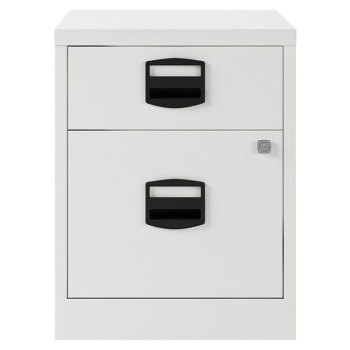 Bisley Home Cajonera con ruedas PFA (L x An x Al: 41 x 40 x 52,9 cm, Número de cajones: 2 ud., Acero, Blanco) | BAUHAUS