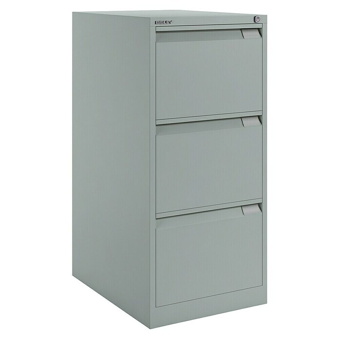 Bisley Premium Archivador BS (L x An x Al: 62 x 47 x 101 cm, Número de cajones: 3 ud., Gris, Completamente montado) | BAUHAUS