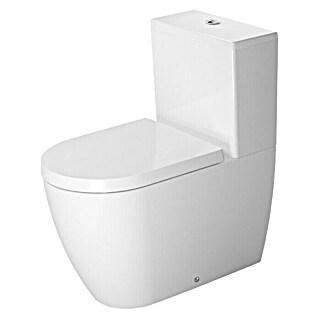Duravit ME by Starck Stand-WC-Kombination (Mit Spülrand, Mit schmutzabweisender Glasur, Spülform: Tief, WC Abgang: Waagerecht, Weiß)