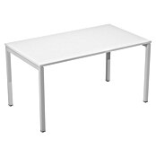 ArtExport Mesa de escritorio Venere (L x An x Al: 80 x 140 x 74 cm, Blanco, Patas metálicas grises) | BAUHAUS