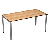 ArtExport Mesa de escritorio Venere (L x An x Al: 80 x 160 x 74 cm, Haya, Patas metálicas grises) | BAUHAUS