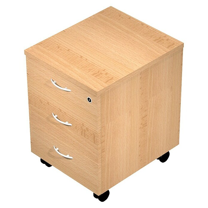 ArtExport Presto Cajonera con ruedas Venere (L x An x Al: 52 x 43 x 59,5 cm, Haya, Número de cajones: 3 ud.) | BAUHAUS