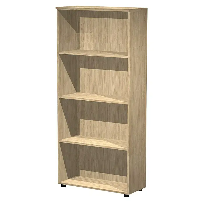 ArtExport Presto Estantería de madera Venere - L x An x Al: 35 x 80 x 180 cm, Número de baldas: 4 ud., Roble - Estantería de madera clara con cuatro estantes. Un mueble elegante y práctico para tu hogar, que ofrece mucho espacio de almacenamiento.