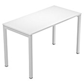 ArtExport Home Mesa de escritorio Venere (L x An x Al: 60 x 120 x 74 cm, Blanco, Patas metálicas grises) | BAUHAUS