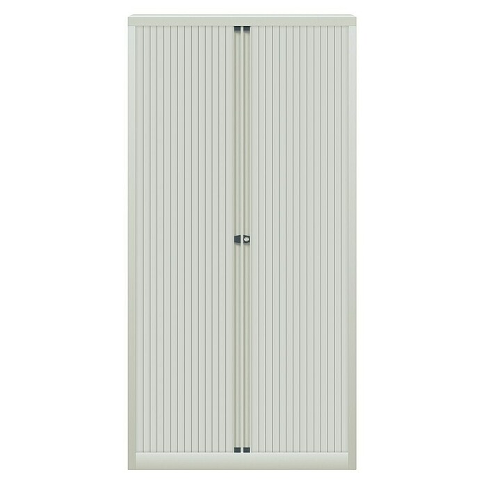 Bisley EuroTambor Armario multiusos metálico (L x An x Al: 45 x 100 x 198 cm, Gris, Puertas correderas, Completamente montado) | BAUHAUS