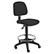Unisit Taburete EOE4S (Negro, Respaldo y barra reposapiés cromada) | BAUHAUS