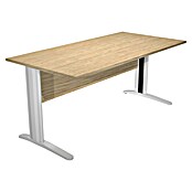 ArtExport Presto Mesa de escritorio (L x An x Al: 80 x 160 x 74 cm, Roble, Pata de metal gris) | BAUHAUS