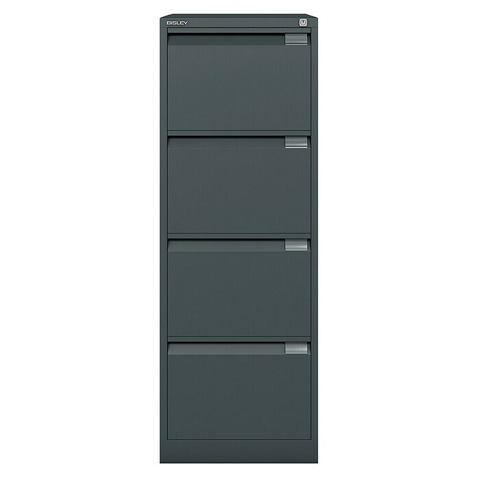 Bisley Premium Archivador BS (L x An x Al: 62 x 47 x 132,1 cm, Número de cajones: 4 ud., Negro, Completamente montado) | BAUHAUS