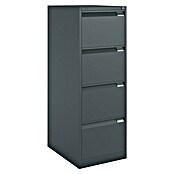 Bisley Premium Archivador BS (L x An x Al: 62 x 47 x 132,1 cm, Número de cajones: 4 ud., Negro, Completamente montado) | BAUHAUS