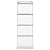 Bisley Premium Archivador BS (L x An x Al: 62 x 47 x 132,1 cm, Número de cajones: 4 ud., Blanco, Completamente montado) | BAUHAUS