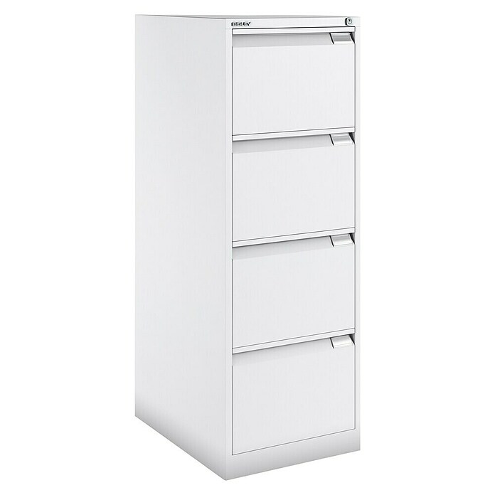 Bisley Premium Archivador BS (L x An x Al: 62 x 47 x 132,1 cm, Número de cajones: 4 ud., Blanco, Completamente montado) | BAUHAUS