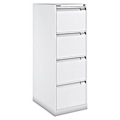 Bisley Premium Archivador BS (L x An x Al: 62 x 47 x 132,1 cm, Número de cajones: 4 ud., Blanco, Completamente montado) | BAUHAUS