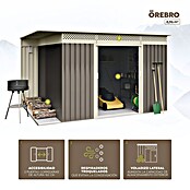 Hoggar Caseta para jardín Örebro (Medidas ext. (An x Pr): 333 x 269 cm, Beige, Acero inoxidable, Área: 8,96 m²) | BAUHAUS