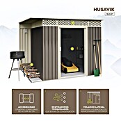 Hoggar Caseta para jardín Husavik (Medidas ext. (An x Pr): 257 x 206 cm, Beige, Acero, 5,3 m²) | BAUHAUS