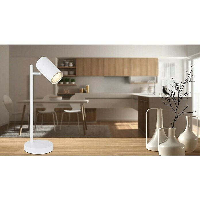 Globo Lámpara de sobremesa LED Robby (5 W, L x An x Al: 12 x 12 x 35 cm, Blanco) | BAUHAUS