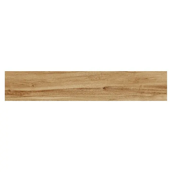 Steingutfliese Mini York - 60 x 11 cm, Creme, Matt - Attraktive Nahaufnahme einer Holzplanke mit detailreicher Maserung, ideal für Bodenbeläge und Möbeldesign.