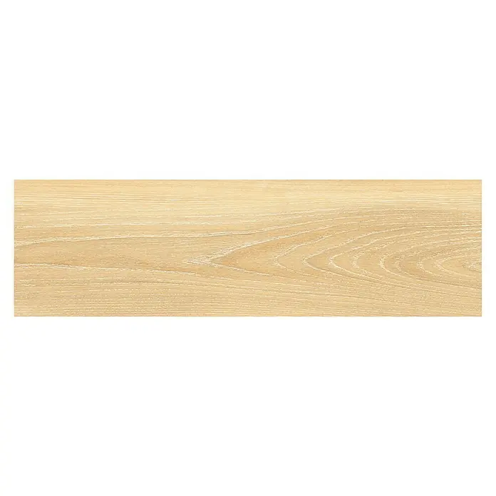 Feinsteinzeugfliese Sealwood - 17,5 x 60 cm, Creme, Matt - Dieses Bild zeigt die Textur eines hellen Laminatfußbodens mit feinen Holzmaserungen, ideal für moderne Innenräume.