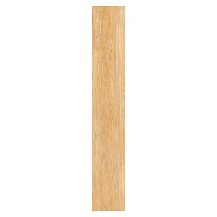 Feinsteinzeugfliese Mersin - 19,3 x 120,2 cm, Sand, Matt - Helles Holzpaneel mit natürlicher Maserung. Ideal für moderne Innenräume und Möbeldesign.