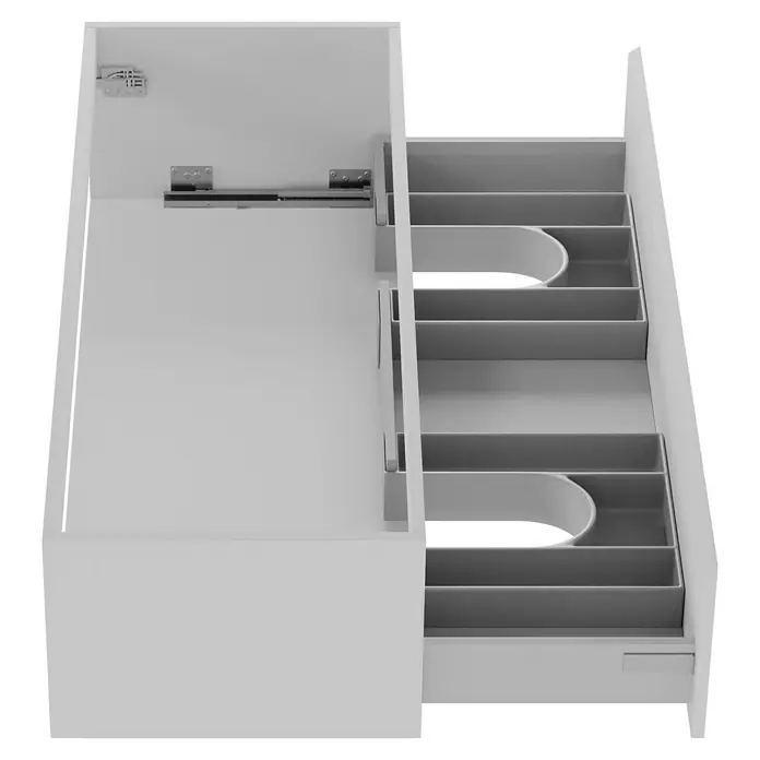 Camargue Espacio Waschtischunterschrank - 120 x 46 x 30 cm, Gama weiß matt - Schubladeneinsatz für eine optimale Organisation und Aufbewahrung von Gegenständen, ideal für Küchen- und Badezimmerschränke.