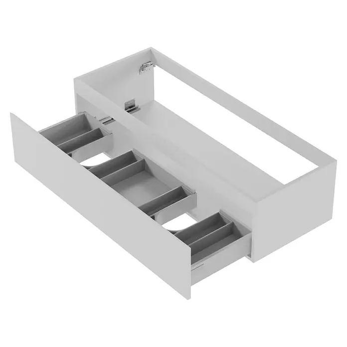 Camargue Espacio Waschtischunterschrank - 120 x 46 x 30 cm, Gama weiß matt - Schubladenunterschrank für Badezimmer mit mehreren Fächern zur praktischen Aufbewahrung diverser Badutensilien.