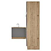 BAUHAUS Cocina esquinera Marleen (An x Pr: 310 x 170 cm, Gris, Mate, Color del cuerpo: Marrón, Con electrodomésticos) | BAUHAUS