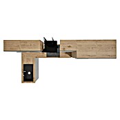 BAUHAUS Cocina esquinera Marleen (An x Pr: 340 x 170 cm, Gris, Mate, Color del cuerpo: Marrón, Con electrodomésticos) | BAUHAUS