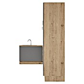 BAUHAUS Cocina esquinera Marleen (An x Pr: 340 x 170 cm, Gris, Mate, Color del cuerpo: Marrón, Con electrodomésticos) | BAUHAUS
