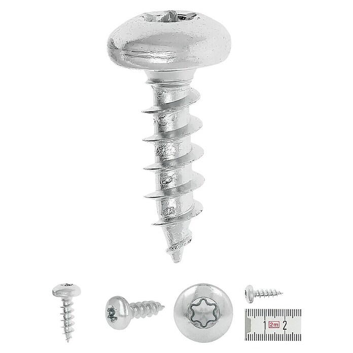 Profi Depot Tornillo tirafondo VZ (5 x 17 mm, 200 uds., Galvanizado, TX para accionamientos TORX)