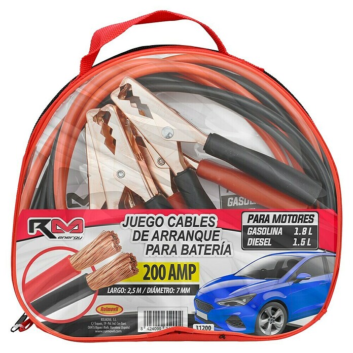 Rolmovil Energy Cable de arranque (200 Ah, Largo: 2,5 m) | BAUHAUS